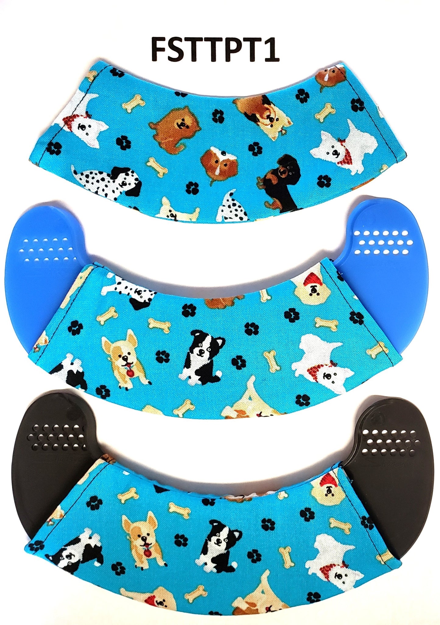 Fabric Sleeve - Time Tossed Pups on Teal